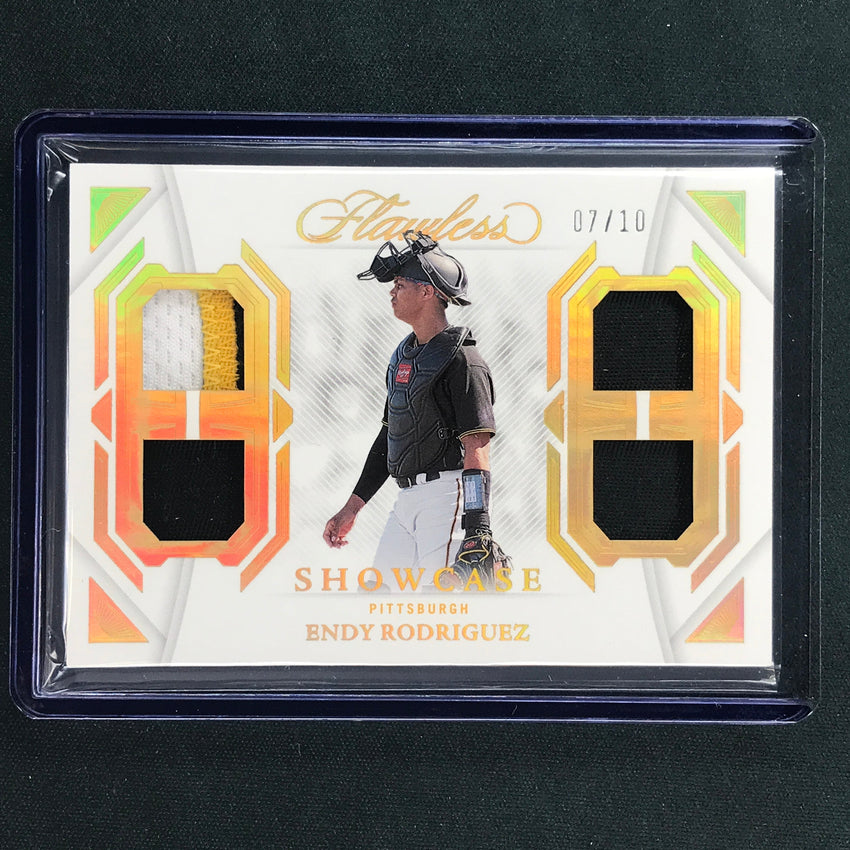 2023 Flawless Mlb Endy Rodriguez Showcase Quad Jersey Patch Gold 7/10