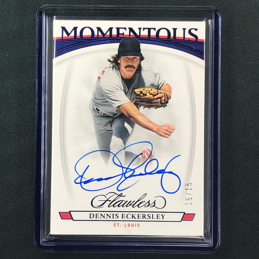 2023 Flawless Mlb Dennis Eckersley Momentous Auto Sapphire 15/15