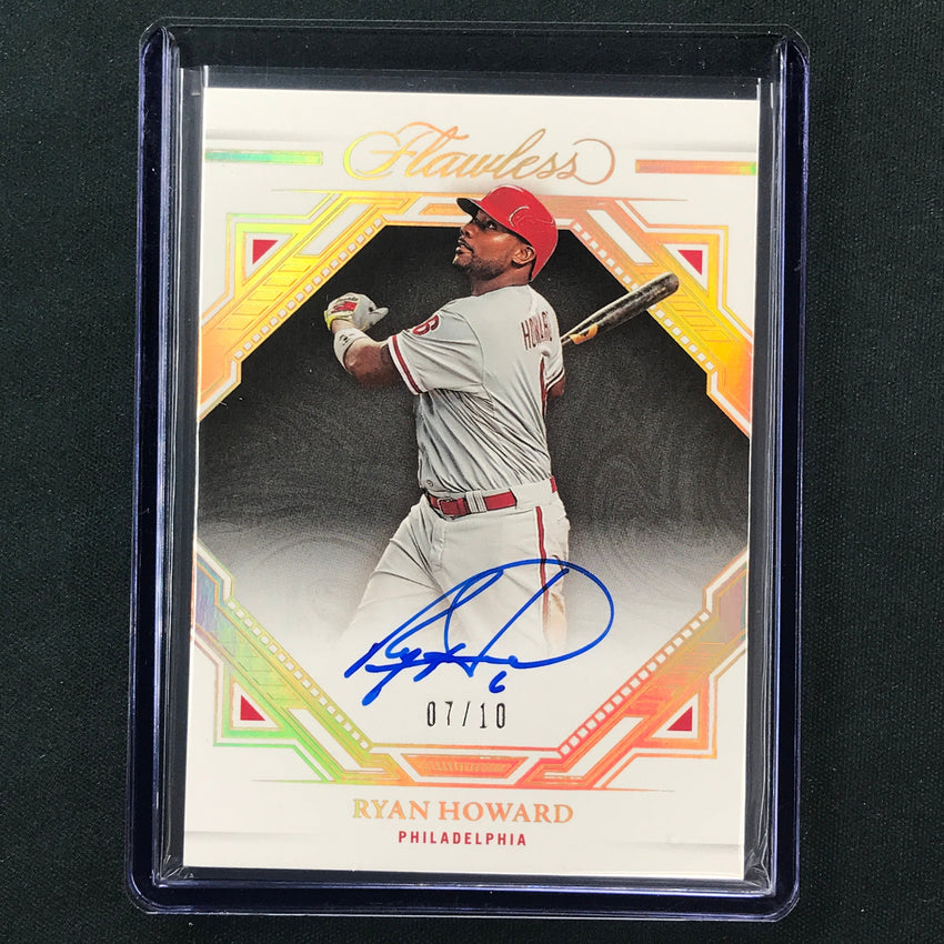 2023 Flawless Mlb Ryan Howard Flawless Signatures Auto Gold 7/10