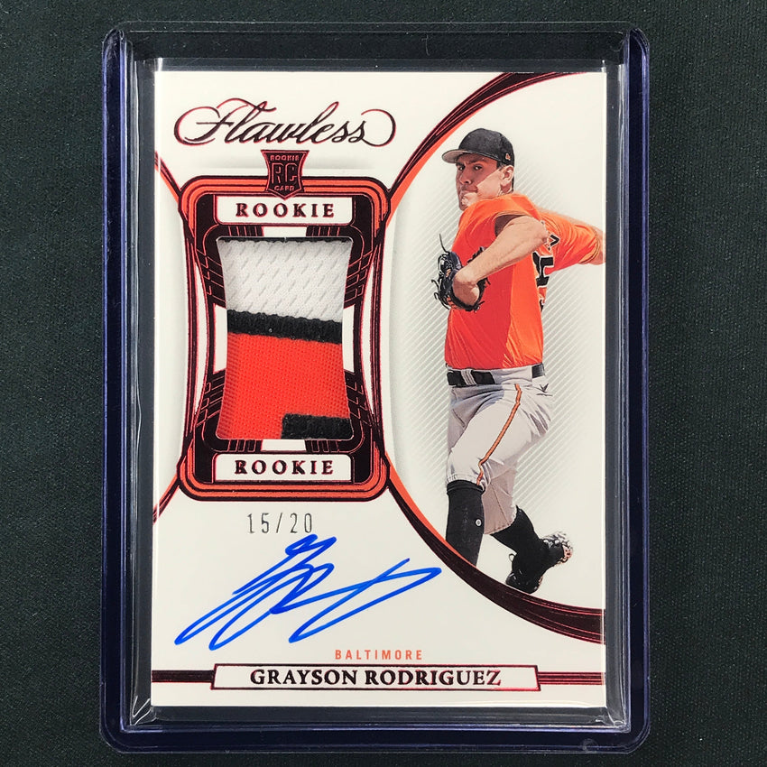 2023 Flawless Mlb Grayson Rodriguez Rookie Patch Auto Ruby 15/20