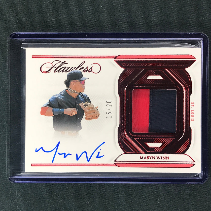 2023 Flawless Mlb Masyn Winn Flawless Signature Materials Patch Auto Ruby 16/20