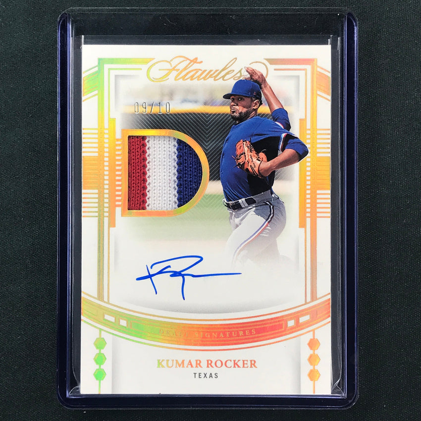 2023 Flawless Mlb Kumar Rocker Draft Patch Auto Gold 9/10