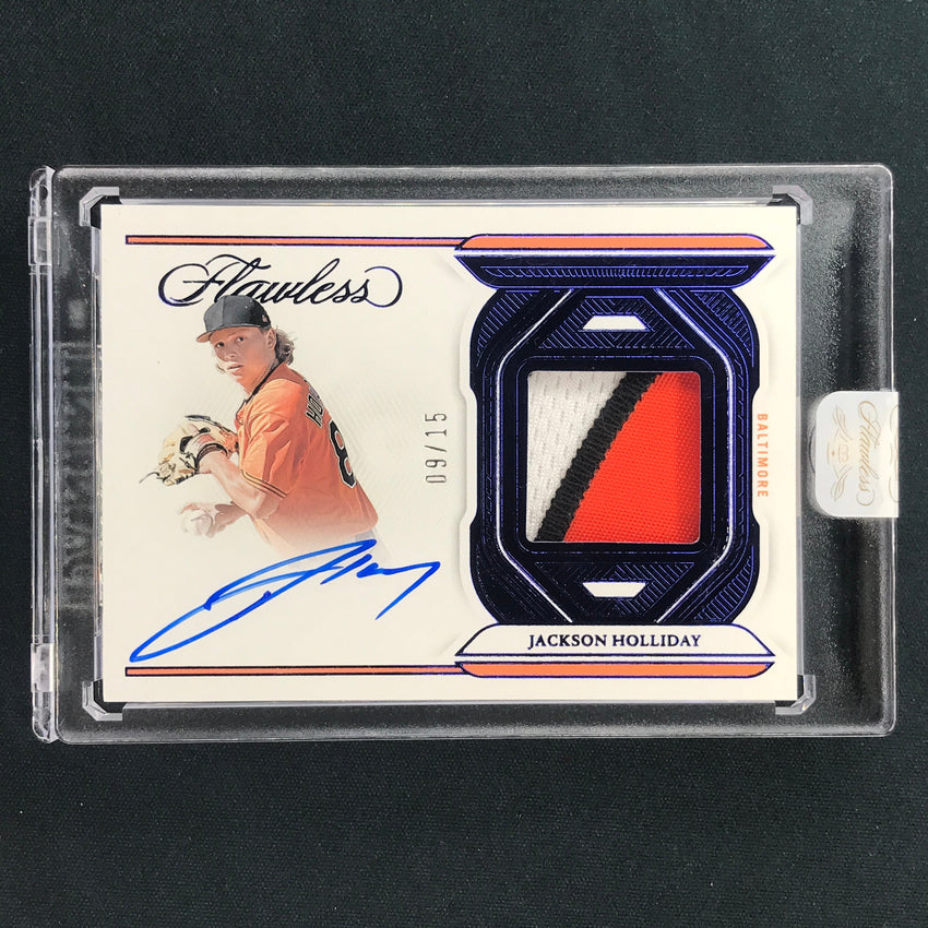 2023 Flawless Mlb Jackson Holliday Signature Materials Patch Auto Sapphire 9/15