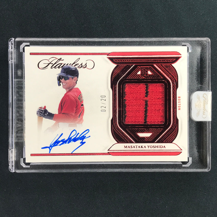 2023 Flawless Mlb Masataka Yoshida Signature Materials Patch Auto Ruby 2/20