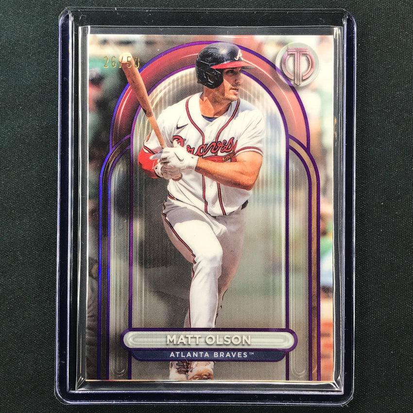 2024 Topps Tribute Mlb Matt Olson Base Purple 26/50