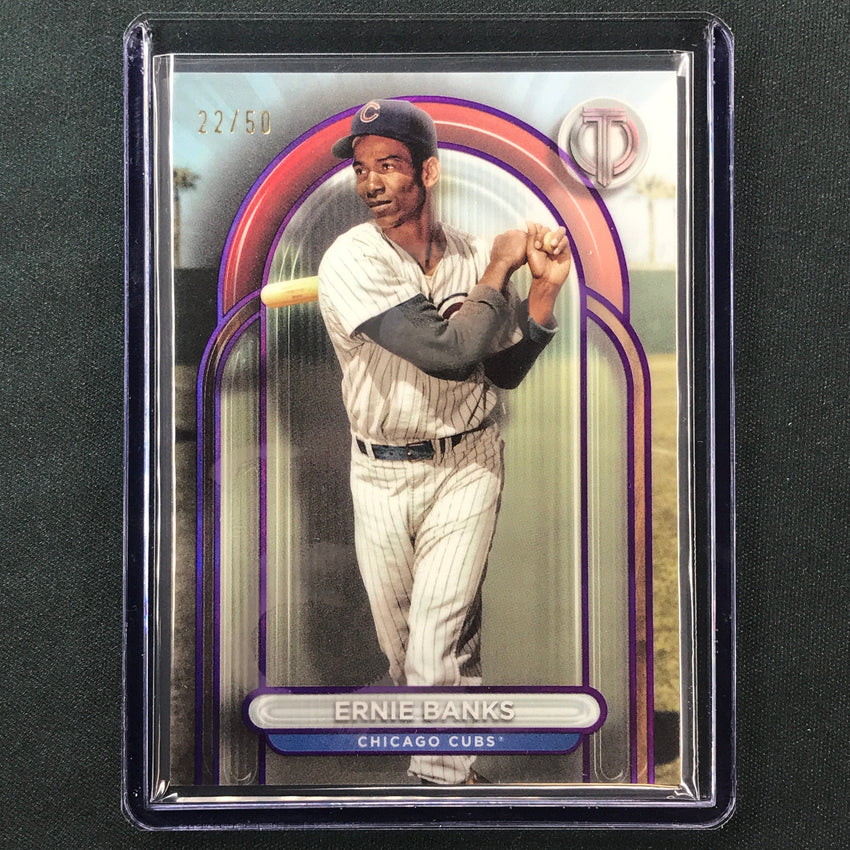 2024 Topps Tribute Mlb Ernie Banks Base Purple 22/50