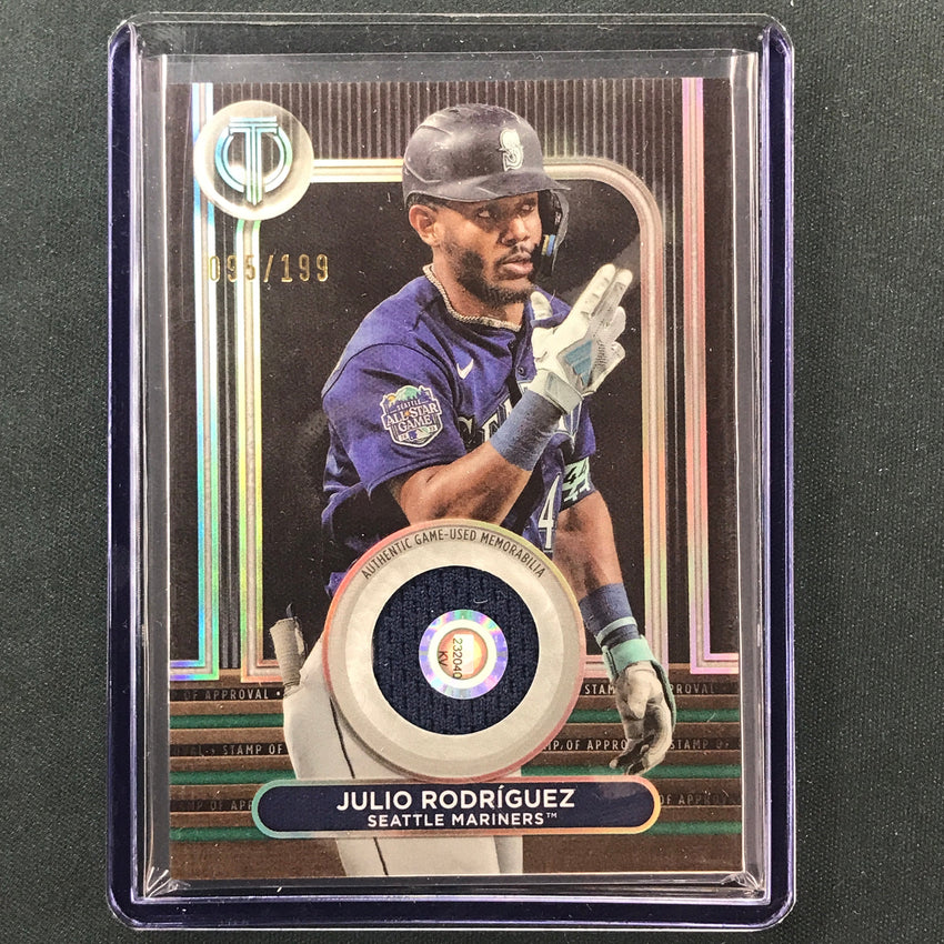 2024 Topps Tribute Mlb Julio Rodriguez Stamp Of Approval Jersey Relic 95/199