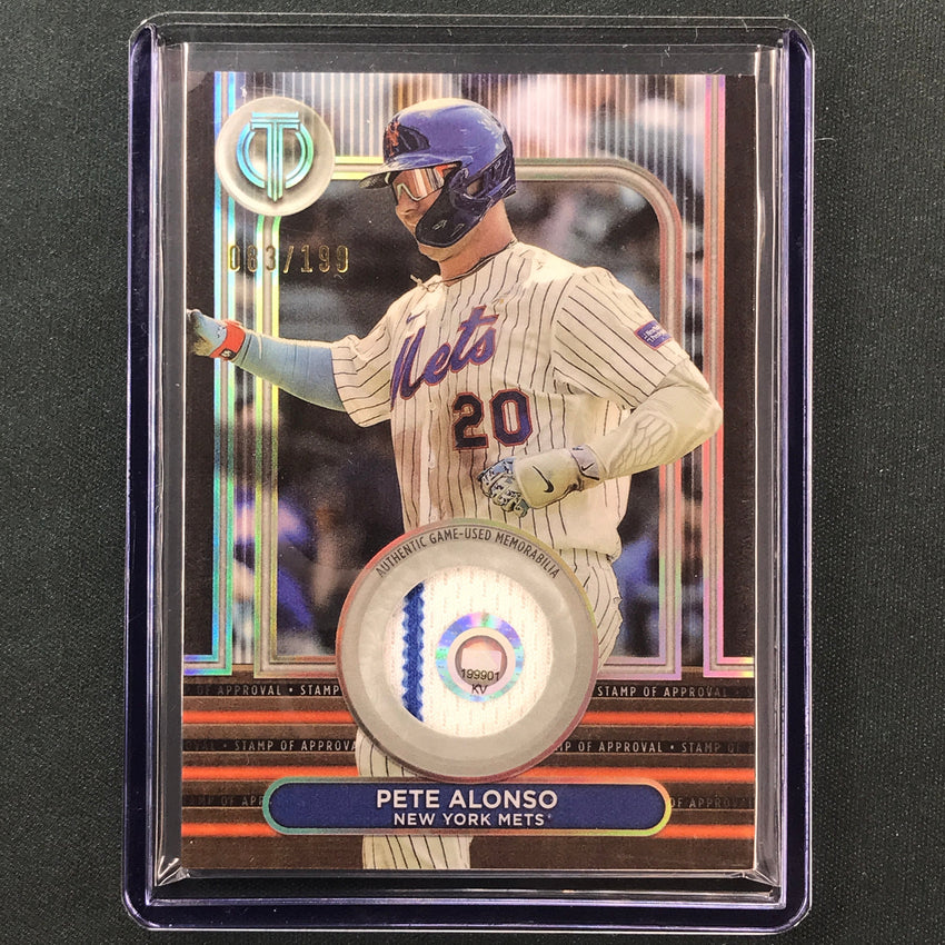 2024 Topps Tribute Mlb Pete Alonso Stamp Of Approval Jersey Relic Base 83/199