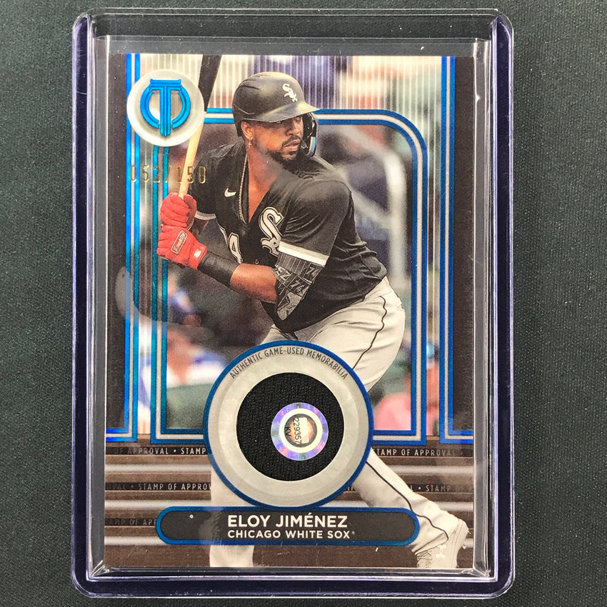2024 Topps Tribute Mlb Eloy Jimenez Stamp Of Approval Jersey Relic Blue 52/150