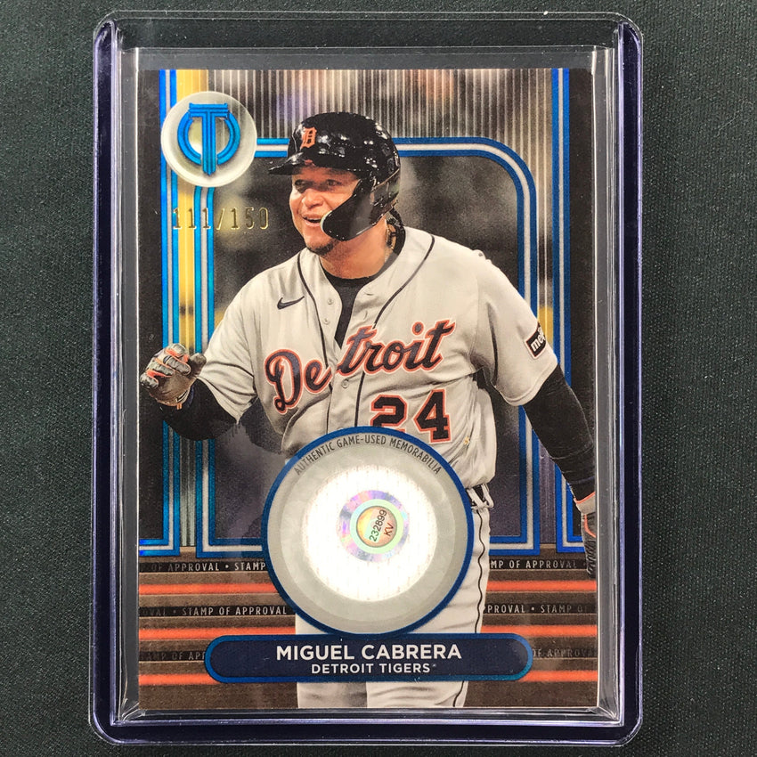 2024 Topps Tribute Mlb Miguel Cabrera Stamp Of Approval Jersey Blue 111/150