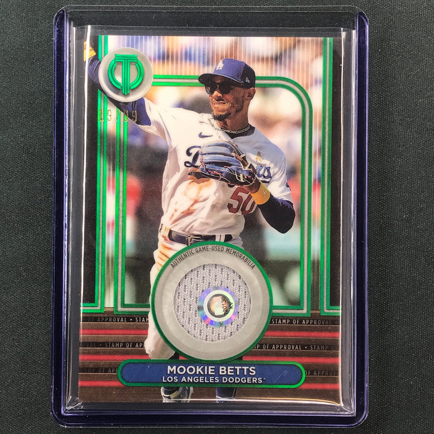 2024 Topps Tribute Mlb Mookie Betts Stamp Of Approval Jersey Relic Green 19/99