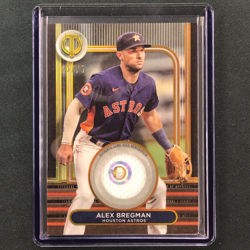 2024 Topps Tribute Mlb Alex Bregman Stamp Of Approval Jersey Relic Gold 53/75