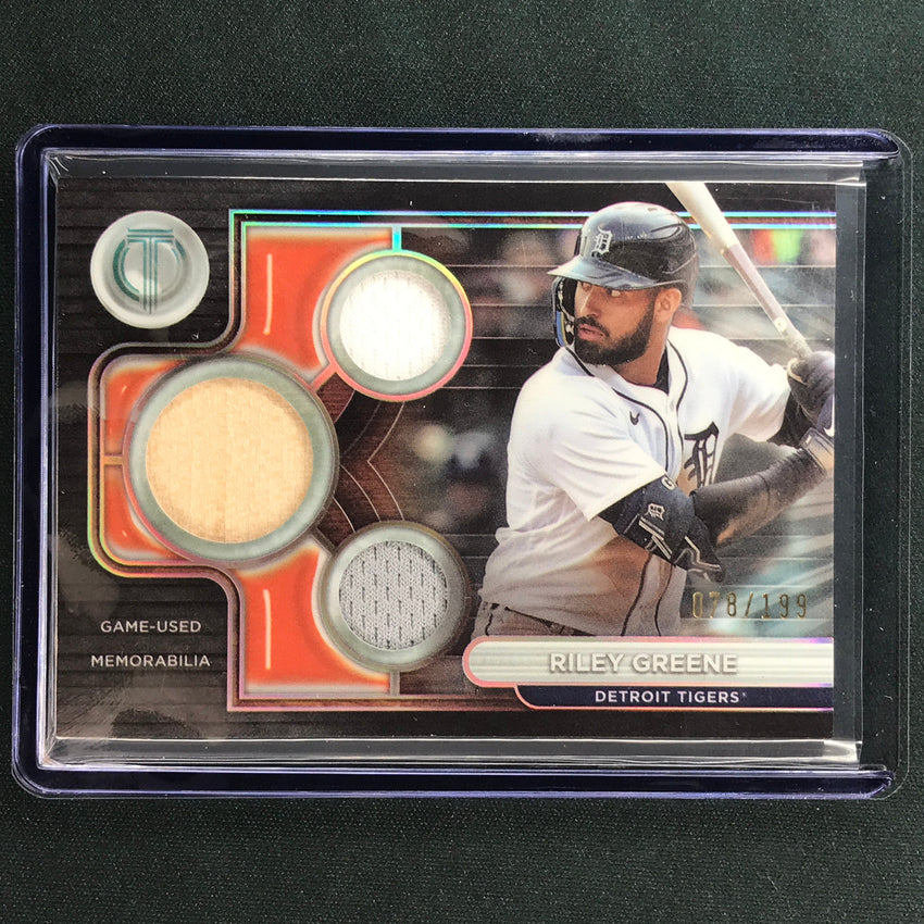 2024 Topps Tribute Mlb Riley Greene Triple Tribute Relic Jersey Base 78/199