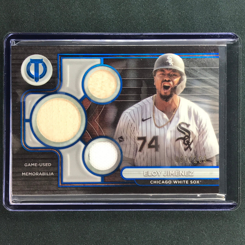 2024 Topps Tribute Mlb Eloy Jimenez Triple Tribute Relic Jersey Blue 63/150