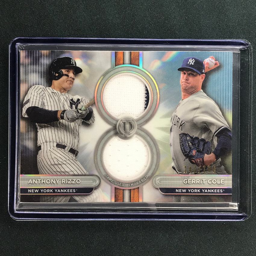 2024 Topps Tribute Mlb Anthony Rizzo Gerrit Cole Tribute Dual Relic 142/199