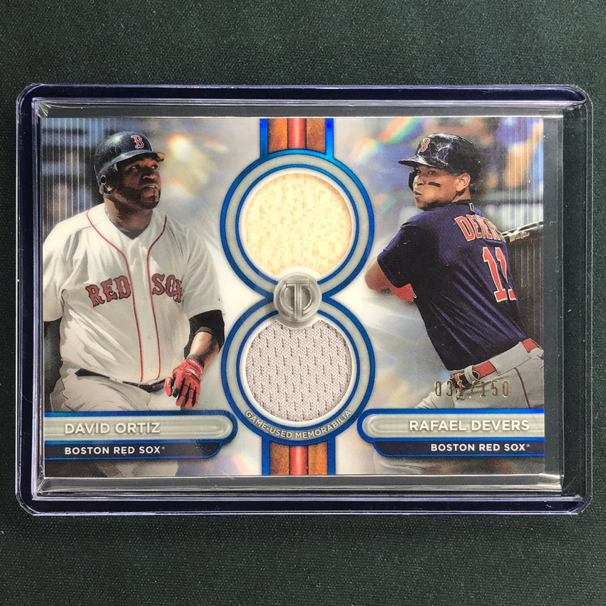 2024 Topps Tribute Mlb David Ortiz Rafael Devers Tribute Dual Relic Blue 31/150