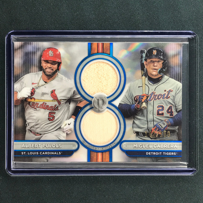 2024 Topps Tribute Mlb Pujols Cabrera Tribute Dual Relic Blue 142/150