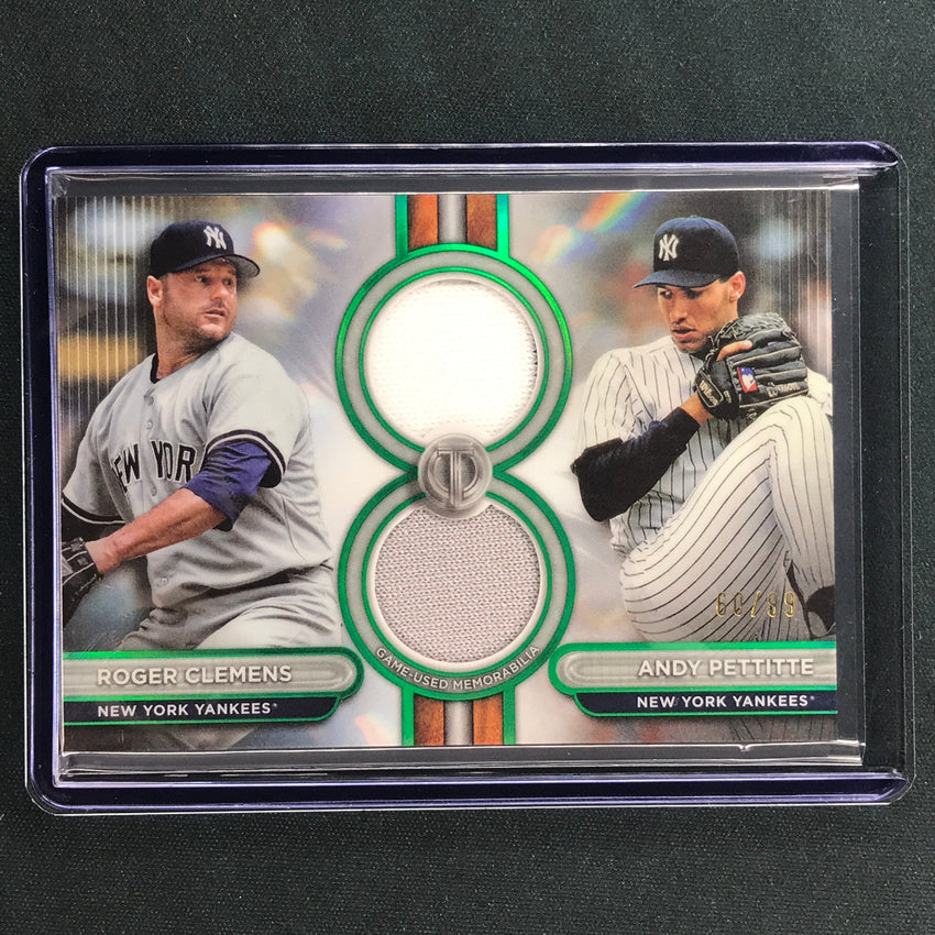 2024 Topps Tribute Mlb Clemens Pettitte Tribute Dual Relic Green 60/99