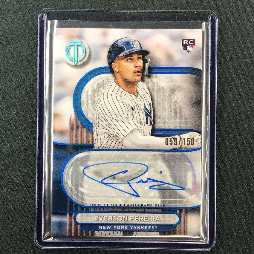 2024 Topps Tribute Mlb Everson Pereira Tribute Rookie Auto Blue 59/150