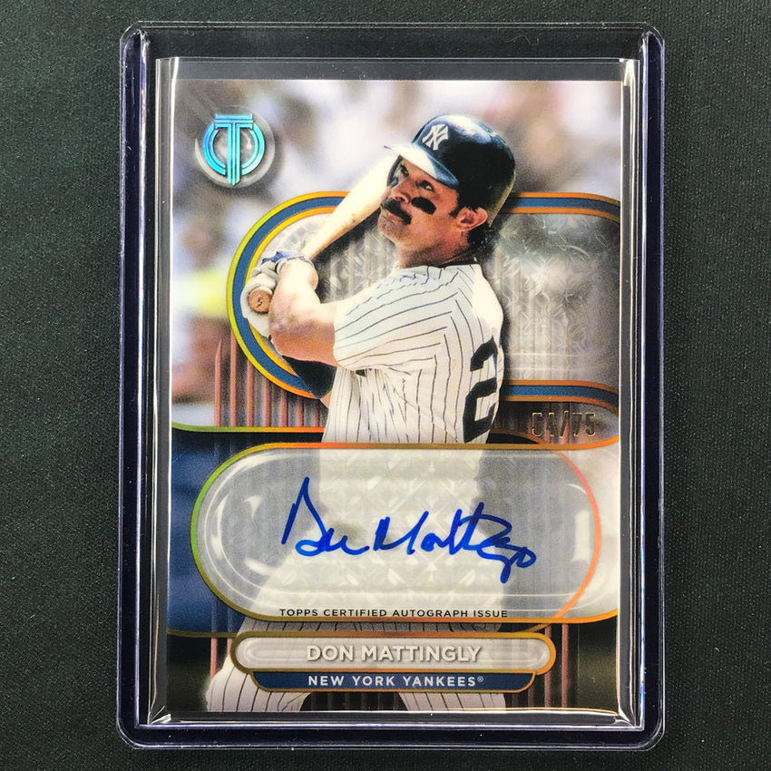 2024 Topps Tribute Mlb Don Mattingly Tribute Auto Gold 54/75