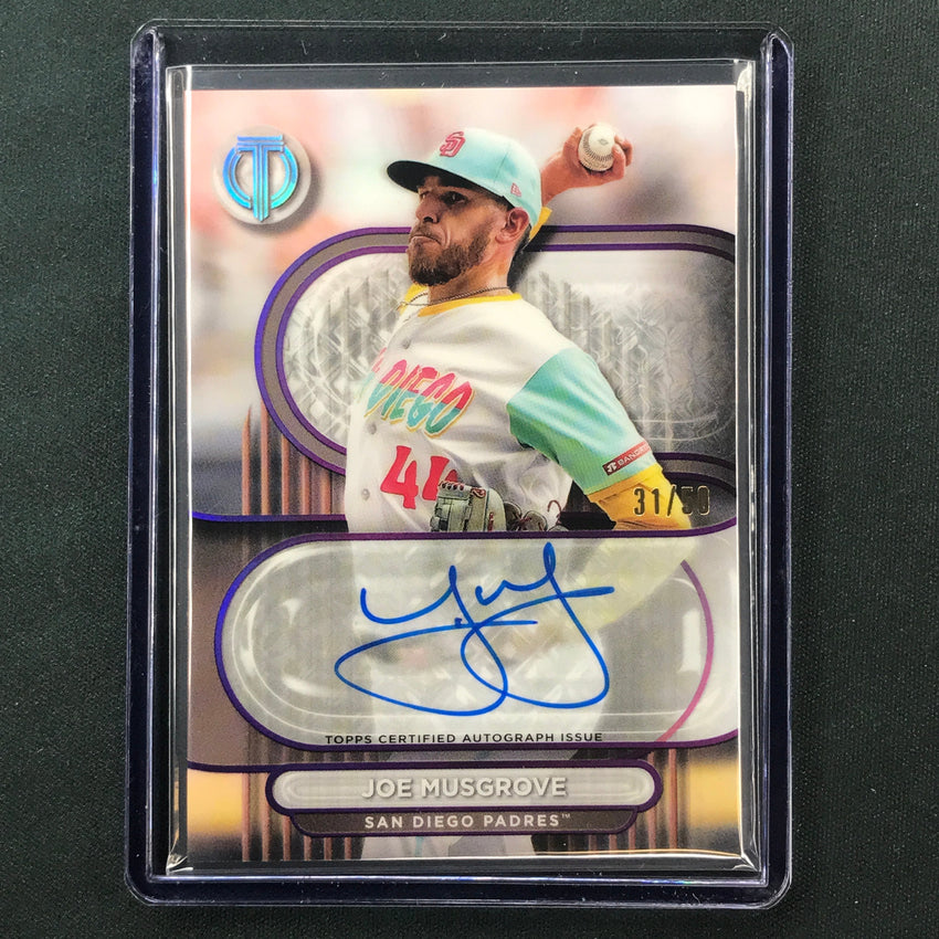 2024 Topps Tribute Mlb Joe Musgrove Tribute Auto Purple 31/50