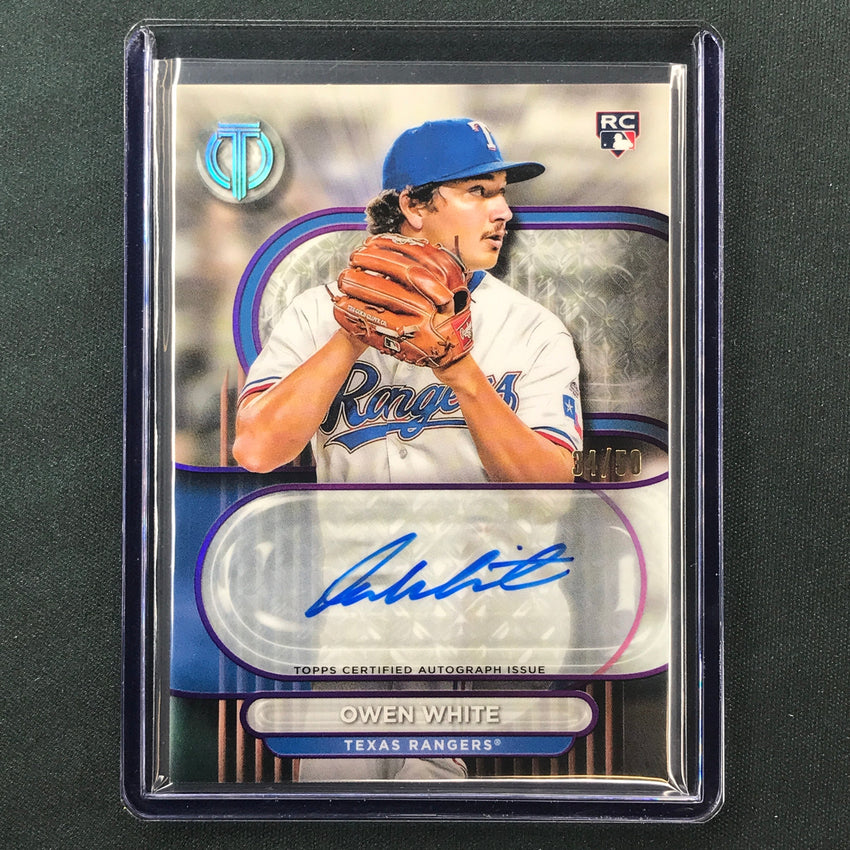 2024 Topps Tribute Mlb Owen White Tribute Rookie Auto Purple 34/50
