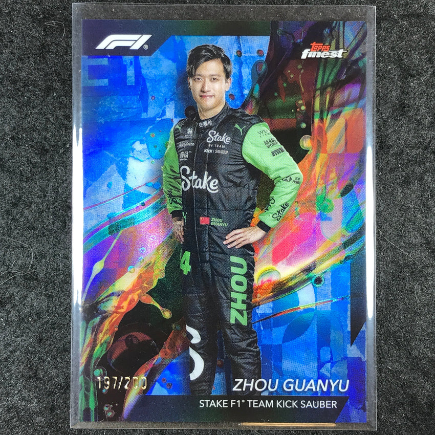 2024 Topps Finest Formula 1 ZHOU GUANYU Common Blue /200 #14