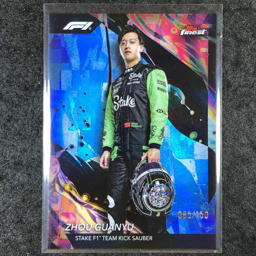 2024 Topps Finest Formula 1 ZHOU GUANYU Uncommon Blue /150 #114