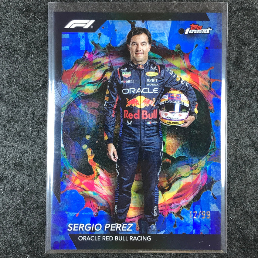 2024 Topps Finest Formula 1 SERGIO PEREZ Rare Blue 12/99 #202