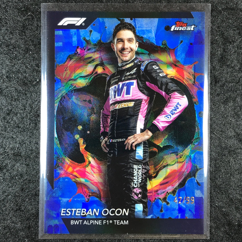 2024 Topps Finest Formula 1 ESTEBAN OCON Rare Blue 42/99 #209