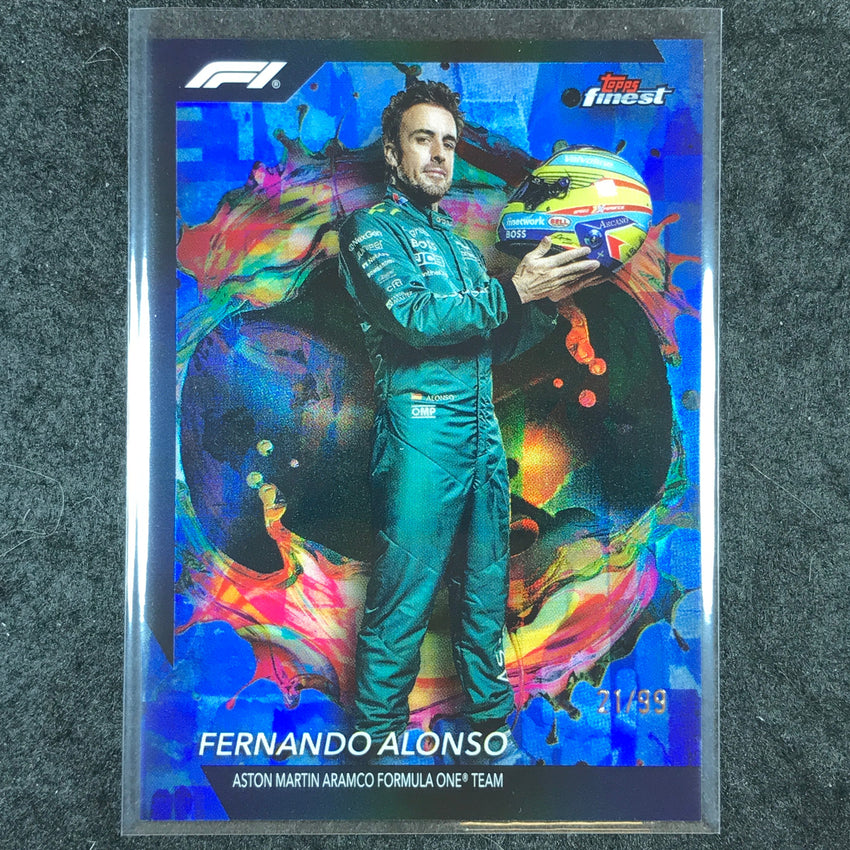 2024 Topps Finest Formula 1 FERNANDO ALONSO Rare Blue 21/99 #211