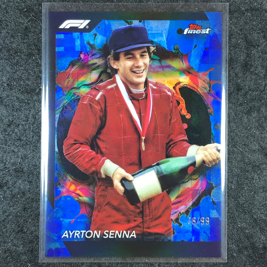 2024 Topps Finest Formula 1 AYRTON SENNA Rare Blue 78/99 #284