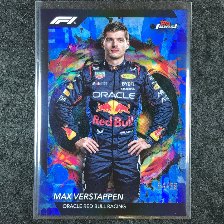 2024 Topps Finest Formula 1 MAX VERSTAPPEN Rare Blue 64/99 #288