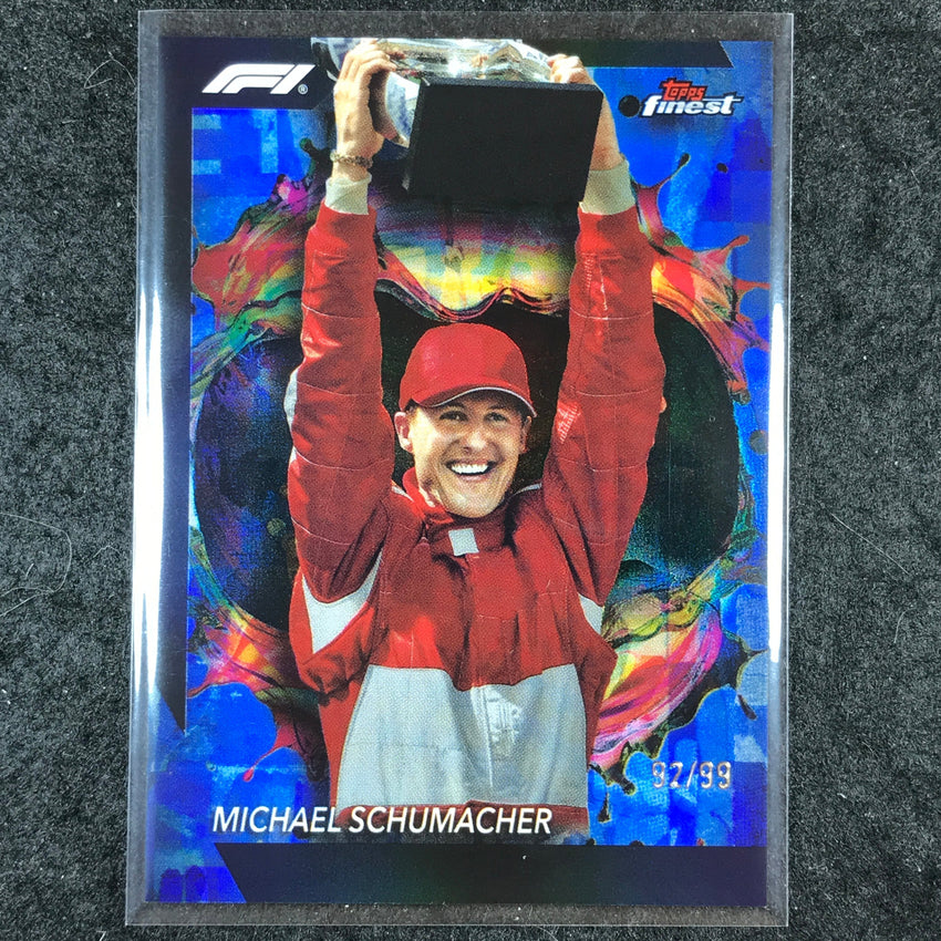 2024 Topps Finest Formula 1 MICHAEL SCHUMACHER Rare Blue 92/99 #291