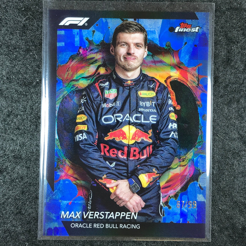 2024 Topps Finest Formula 1 MAX VERSTAPPEN Rare Blue 87/99 #295