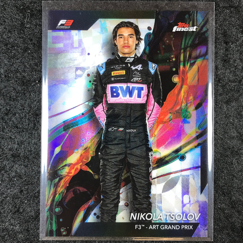 2024 Topps Finest Formula 1 NIKOLA TSOLOV Base Common Refractor #66