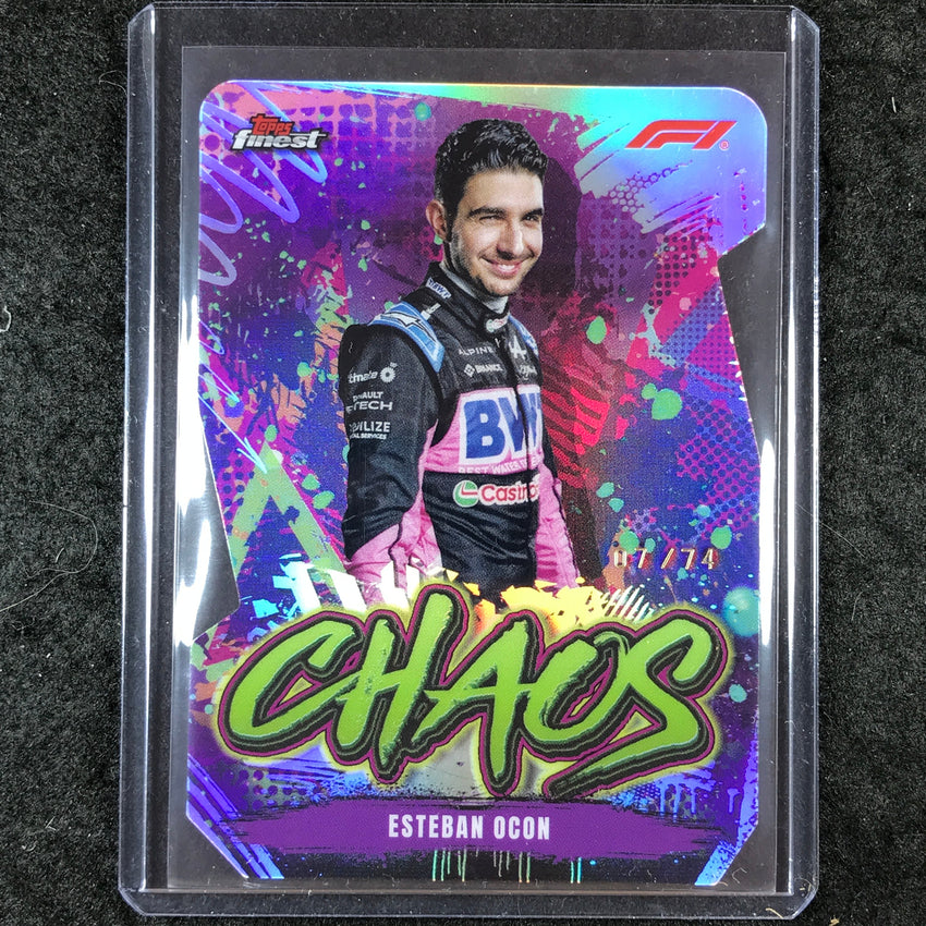 2024 Topps Finest Formula 1 ESTEBAN OCON Chaos Die-Cut 7/74 #9