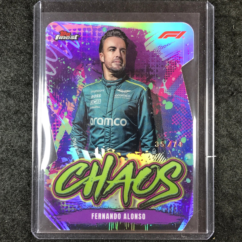 2024 Topps Finest Formula 1 FERNANDO ALONSO Chaos Die-Cut 35/74 #11