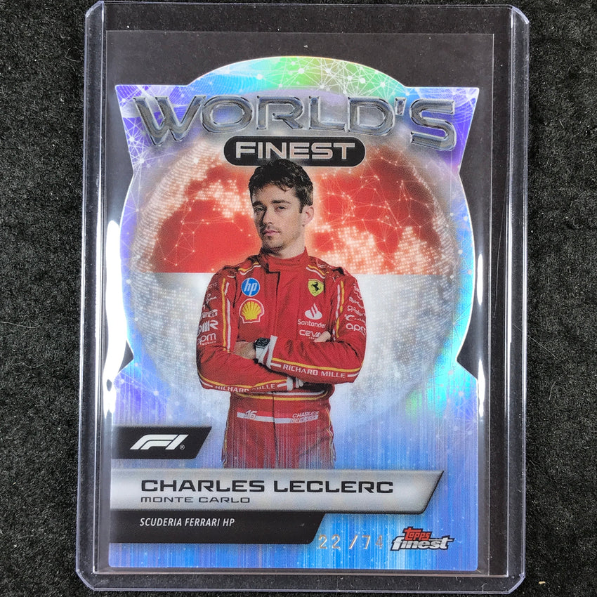 2024 Topps Finest Formula 1 CHARLES LECLERC World's Finest Die-Cut 22/74 #3