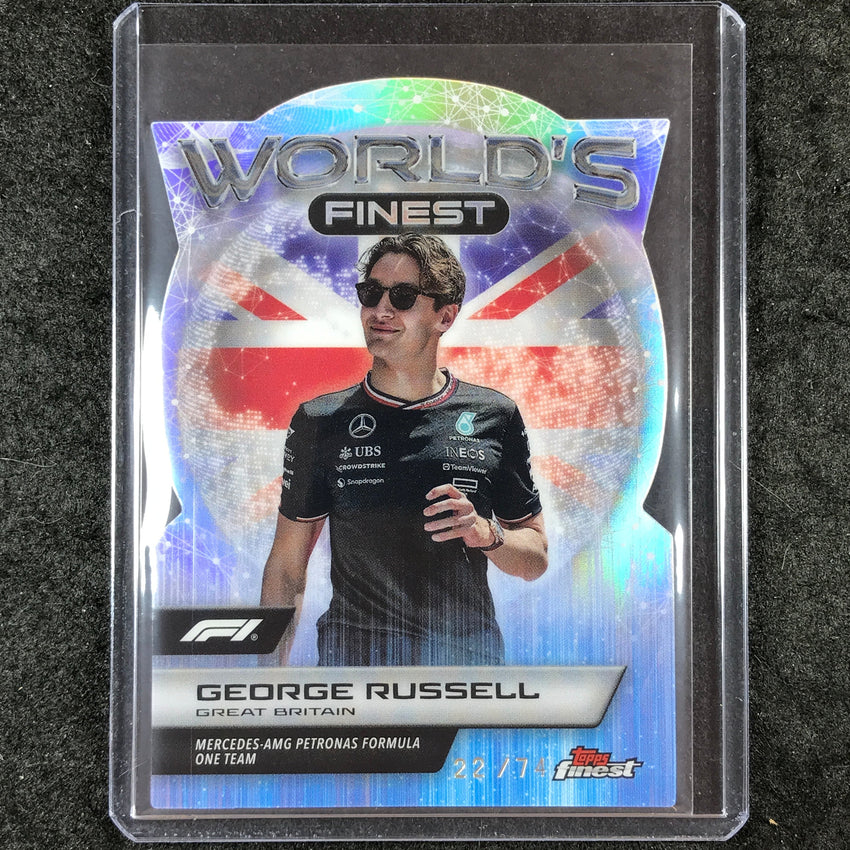2024 Topps Finest Formula 1 GEORGE RUSSELL World's Finest Die-Cut 22/74 #5
