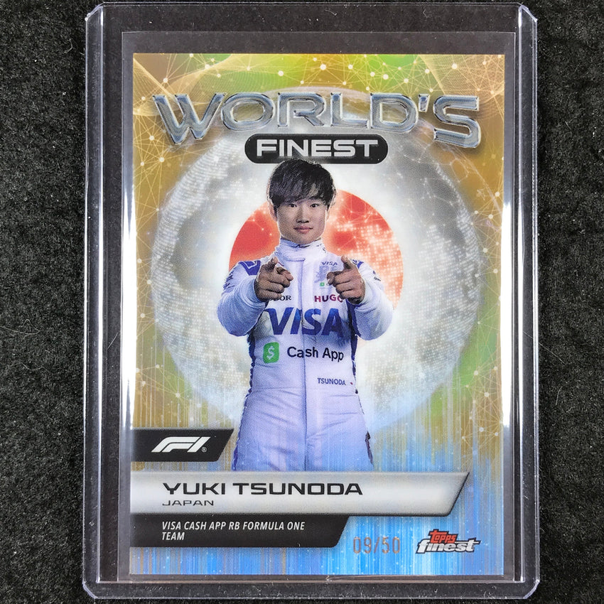 2024 Topps Finest Formula 1 YUKI TSUNODA World's Finest Gold 9/50 #16