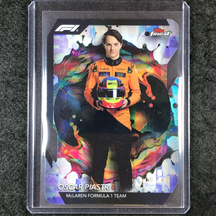 2024 Topps Finest Formula 1 OSCAR PIASTRI Rare Die-Cut 6/40 #208