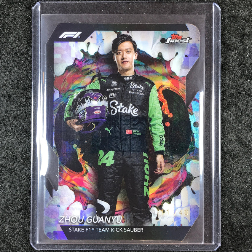 2024 Topps Finest Formula 1 ZHOU GUANYU Rare Die-Cut 11/40 #214