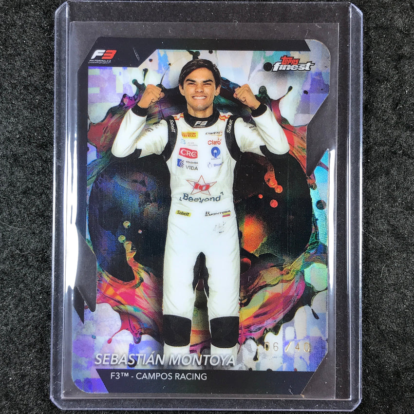 2024 Topps Finest Formula 1 SEBASTIÁN MONTOYA Rare Die-Cut 6/40 #253