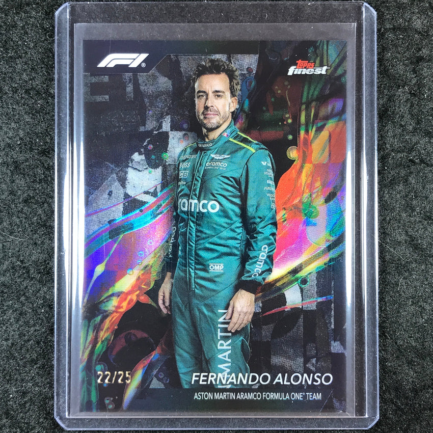 2024 Topps Finest Formula 1 FERNANDO ALONSO Common Black 22/25 #90