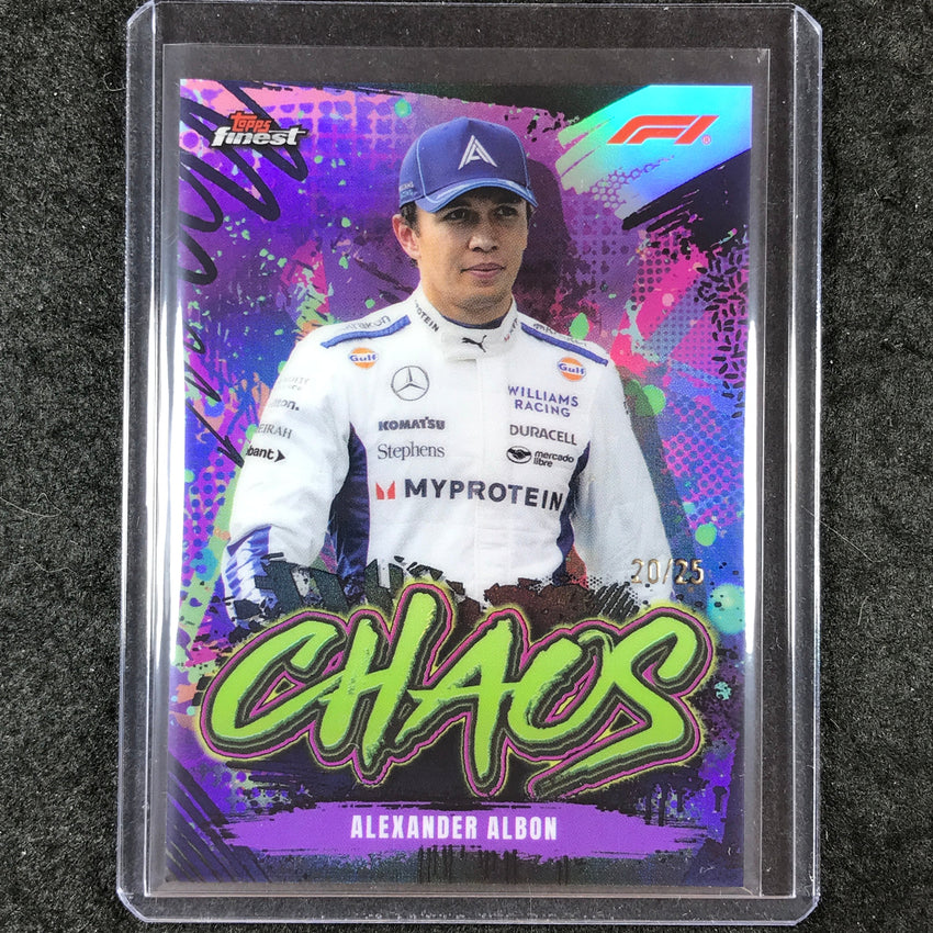 2024 Topps Finest Formula 1 ALEXANDER ALBON Chaos Black 20/25 #19