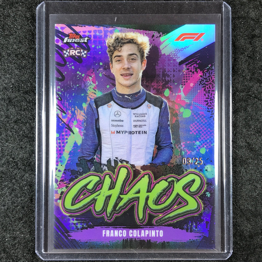 2024 Topps Finest Formula 1 FRANCO COLAPINTO Chaos Black 9/25 #20