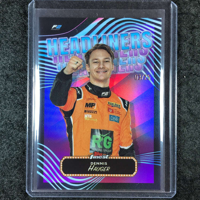 2024 Topps Finest Formula 1 DENNIS HAUGER Headliners Black 3/25 #12
