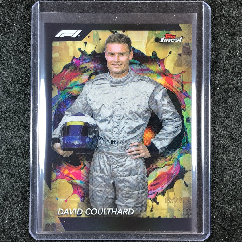 2024 Topps Finest Formula 1 DAVID COULTHARD Rare Gold 14/20 #287