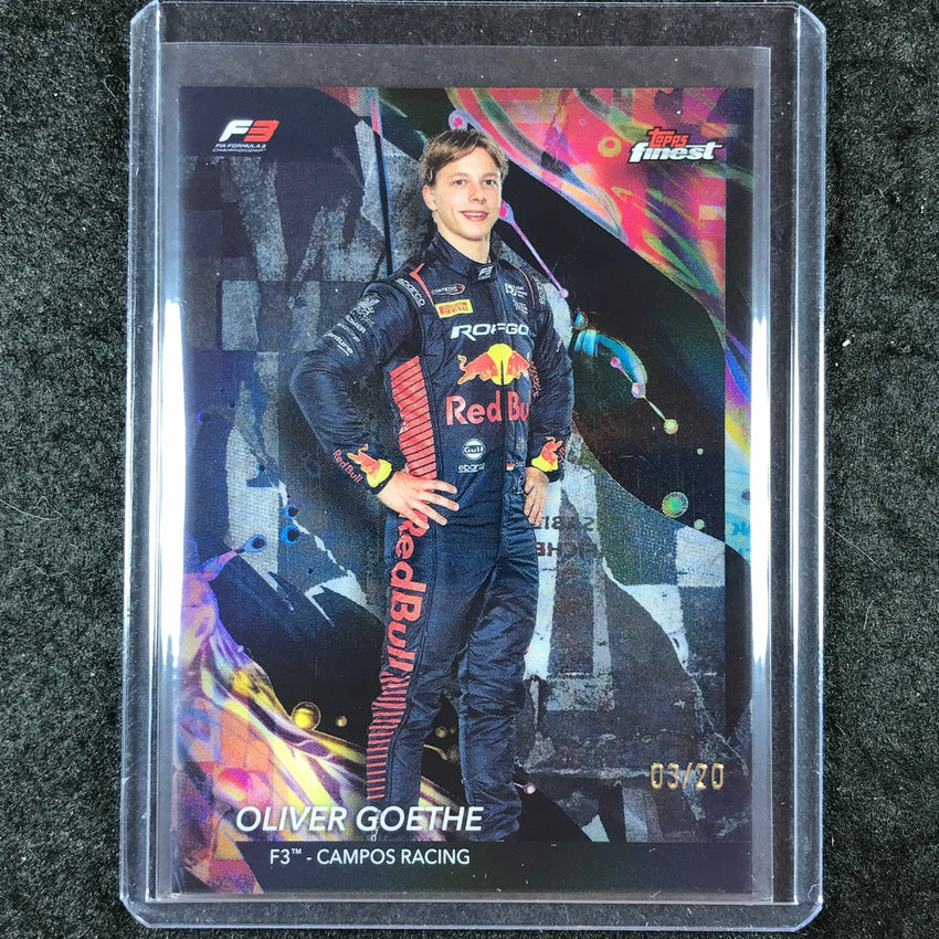 2024 Topps Finest Formula 1 OLIVER GOETHE Uncommon Black 3/20 #152